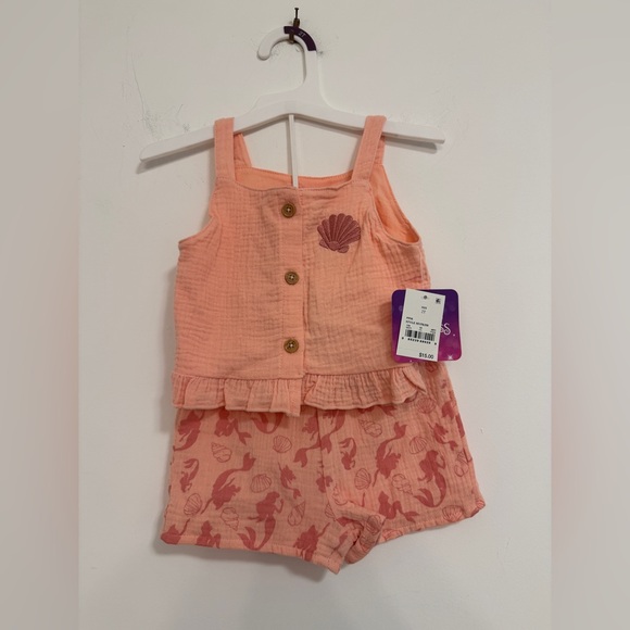 Disney Other - Disney Little Mermaid Coral Kids Matching Set New with tags